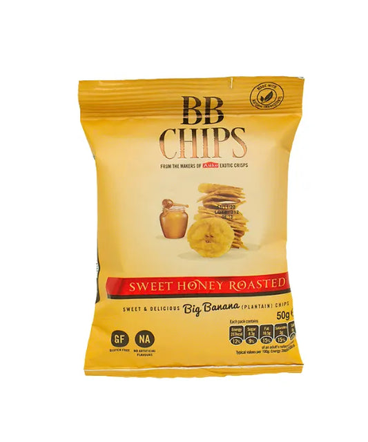 Bb Honey Plantain Chips 24 pieces box