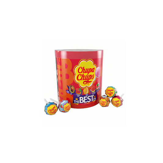 Chupa Chups "The Best Of" Pops Drum Display, 60ct, 5 assorted flavors