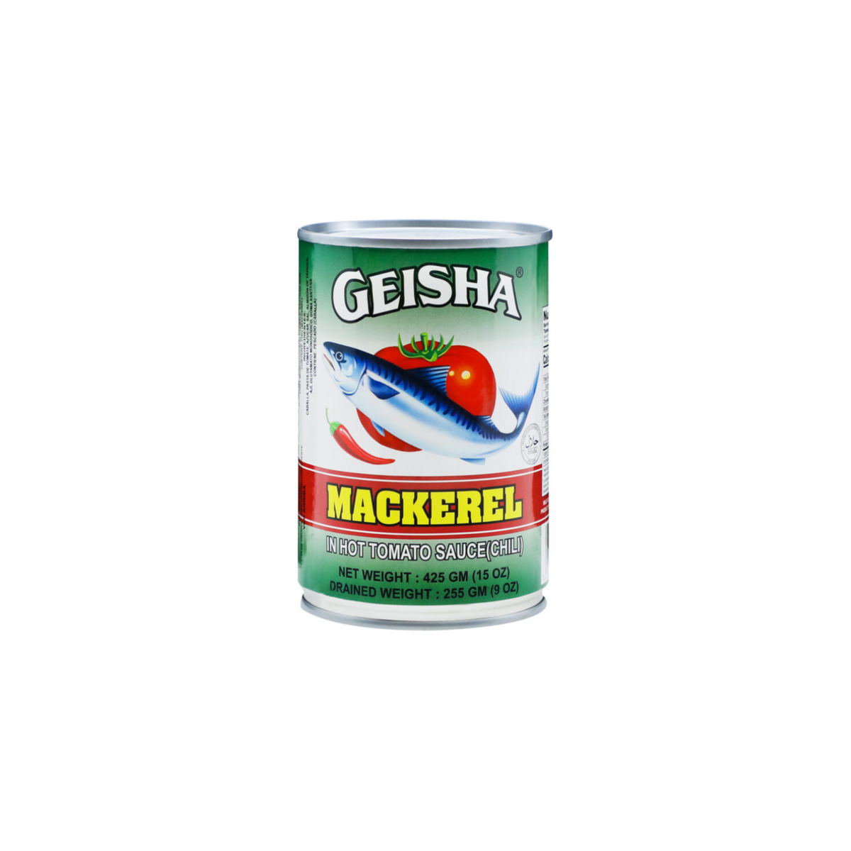 Geisha Mackerel in Tomato Sauce with Chilli 15oz | Spicy Canned