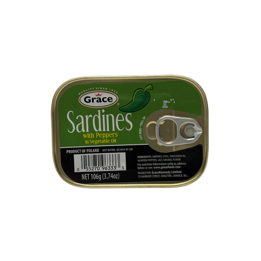 ⁠Grace Sardines with peppers in vegetable oil 