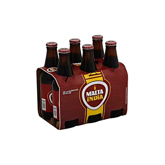 Malta India Malt Beverage, 6 Pack 12 fl oz Glass Bottle