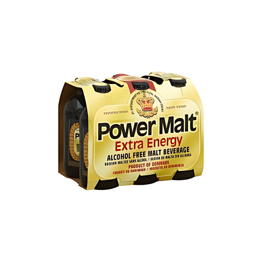 Power Malt Extra Energy Non-Alcoholic Malt Beverage (6 Pack, 11.2 oz each)
